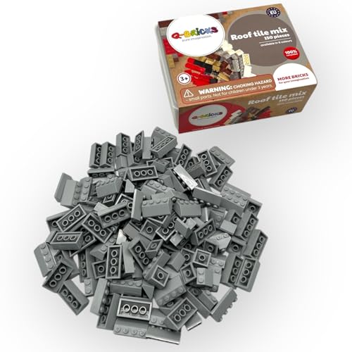 Q-Bricks Box mit Dachsteinmischung | 150 Stück | Formen: 2x2 und 2x4 | Farbe: Fenstergrau| Kompatibel mit gängigen Bausteinmarken | Bausteine für kreative Konstruktionen Q-Bricks Box mit Dachsteinmischung | 150 Stück | Formen: 2x2 und 2x4 | Farbe: Fenstergrau| Kompatibel mit gängigen Bausteinmarken | Bausteine für kreative Konstruktionen von Q-Bricks