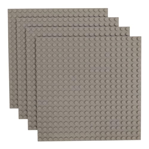 Q-Bricks Classic Bauplatten | 20x20 Noppenanzahl | 16 * 16 cm | Kompatibel mit Meisten Marken | 4 STK. im Set | Farbe:Steingrau Q-Bricks Classic Bauplatten | 20x20 Noppenanzahl | 16 * 16 cm | Kompatibel mit Meisten Marken | 4 STK. im Set | Farbe:Steingrau von Q-Bricks