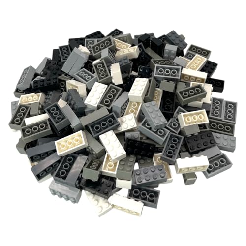 Q-Bricks Classic Bausteine-Bauset | 2x4 Steine gemischt | 200 Bausteine in 5 Farben | Kompatibel mit Allen Großen Marken | Hergestellt in der EU von Q-Bricks