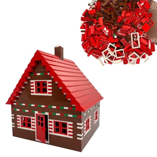 Q-Bricks Lebkuchenhaus Bausteine Set – Weihnachts-Bauset für Kinder ab 6 Jahren – Kreatives Spielzeug, Geschenkidee & Deko fürs Kinderzimmer von Q-Bricks