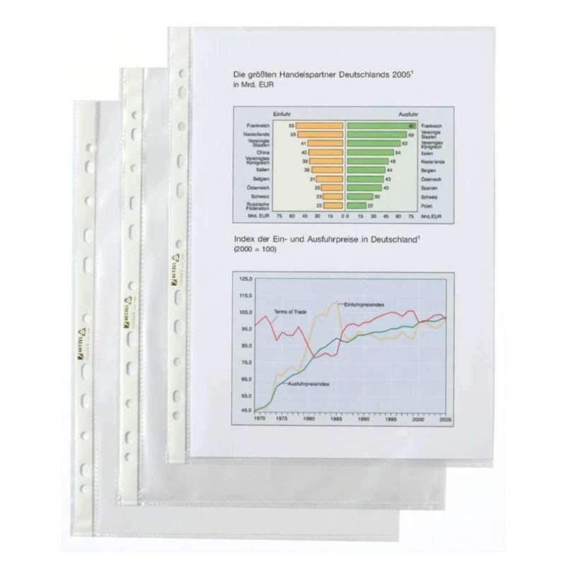 Q-CONNECT Klarsichthüllen, Sets 100er Set, Ausführung genarbt transparent, Format A4 Q-CONNECT Klarsichthüllen, Sets 100er Set, Ausführung genarbt transparent, Format A4 von Q-CONNECT