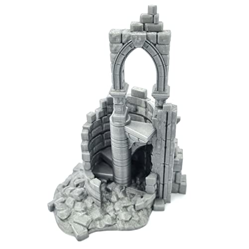 QP3D - Battle Ruined Building Wall, Terrain Scenery für Tabletop & RPG 28-32mm Miniaturen Wargame Props DND D&D, 3D Druck aus Grauem Kunststoff, Paintbar, 10x11x15 cm QP3D - Battle Ruined Building Wall, Terrain Scenery für Tabletop & RPG 28-32mm Miniaturen Wargame Props DND D&D, 3D Druck aus Grauem Kunststoff, Paintbar, 10x11x15 cm von Q P Quality Printing 3D