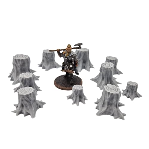 QP3D Baumstumpf, Streugelände, Fantasielandschaft für Tischplatte und RPG, 28–32 mm, Miniaturen, Kriegsspiele, Requisiten DND D&D, 3D-gedruckt und bemalbar, 10 Stück QP3D Baumstumpf, Streugelände, Fantasielandschaft für Tischplatte und RPG, 28–32 mm, Miniaturen, Kriegsspiele, Requisiten DND D&D, 3D-gedruckt und bemalbar, 10 Stück von Q P Quality Printing 3D
