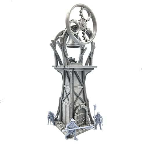 QP3D – Bell Tower Terrain Belfry Scenery für Tischplatte & RPG 28–32 mm Miniaturen Wargame Props DnD D&D, 3D-gedruckt und lackierbar von Q P Quality Printing 3D