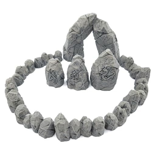 QP3D - Keltische Runenfelsen - Streugelandschaft für Tisch- und Rollenspiele, 28–32 mm Miniaturen, Kriegsspiele, Requisiten DND D&D, 3D-gedruckt und bemalbar von Q P Quality Printing 3D
