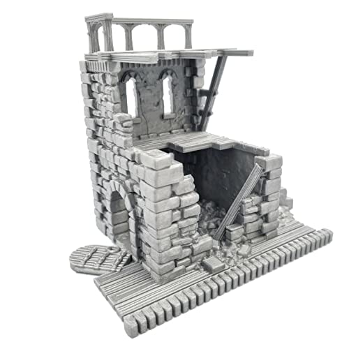 QP3D – Ruiniertes mittelalterliches Haus – Fantasiegebäude Terrain Landschaft für Tischplatte & RPG 28–32 mm Miniaturen Wargame Requisiten DnD D&D, 3D gedruckt und bemalbar QP3D – Ruiniertes mittelalterliches Haus – Fantasiegebäude Terrain Landschaft für Tischplatte & RPG 28–32 mm Miniaturen Wargame Requisiten DnD D&D, 3D gedruckt und bemalbar von Q P Quality Printing 3D