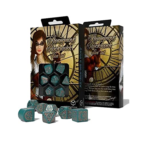 Q-Workshop QWOSTC4H - Steampunk Clockwork Nautical Apparatus Modern Dice Set (7) von Q-Workshop