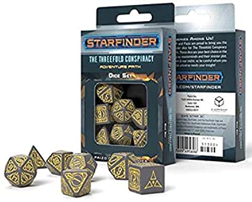 Q WORKSHOP Starfinder Threefold Conspiracy Dice Set (7) von Q Workshop