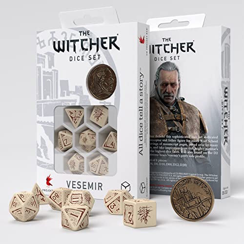 Q-Workshop The Witcher Dice Set Vesemir - The Old Wolf von Q Workshop