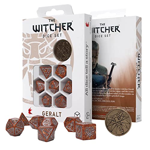 Q-Workshop QWOWGE3U The Witcher Dice Set: Geralt – The Monster Slayer (7) von Q-Workshop