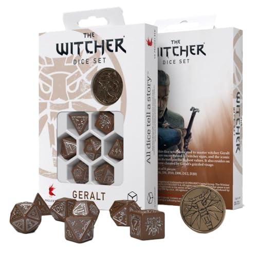 Q-Workshop WGE3V - The Witcher Dice Set: Geralt – The Roach's companion (7), 2.29 x 10.67 x 15.24 cm von Q-Workshop
