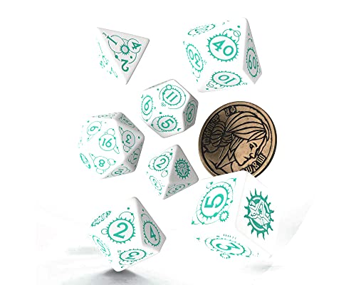 Q-Workshop QWOWCI4Q - The Witcher Dice Set: Ciri - The Law of Surprise (7), White von Q-Workshop