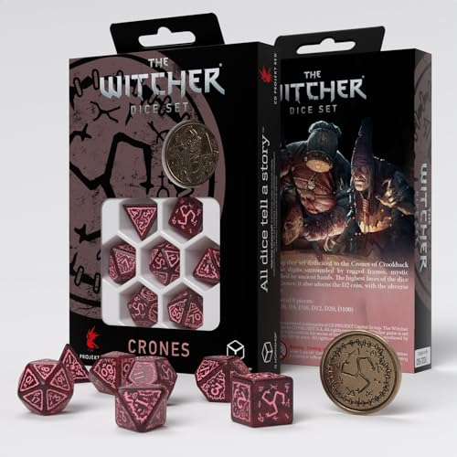 Q-Workshop The Witcher Dice Set: Crones – Whispess (7), Rot und Pink von Q Workshop