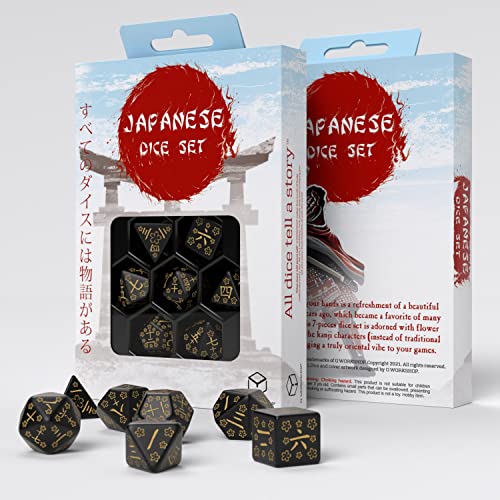 Q-Workshop QWOKAN4A Japanese Dice Set – Deep Night Firefly (7) von Q Workshop