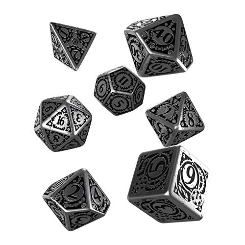 Q-Workshop STE35 - Metall Steampunk Dice Set (7) von Q Workshop
