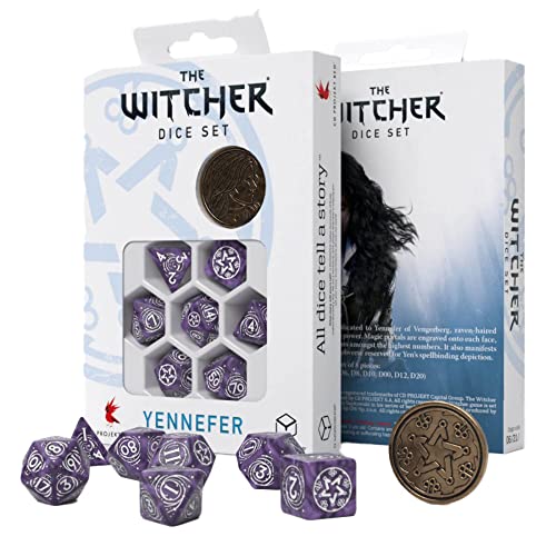 Q-Workshop WYE1B - The Witcher Dice Set: Yennefer – Lilac and Gooseberries (7), 295.0 x 295.0 x 85.0 mm von Q-Workshop