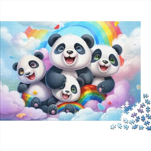 Panda Puzzle 1000 Teile Legespiel Schwierigkeitsgrad Logikspiel Süßer Kleiner Panda Geistige Herausforderung Entspannung Durch Puzzeln Grips-Spiel 1000pcs (75x50cm) von QAHSWIALN