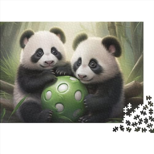 Panda Puzzle 1000 Teile Legespiel Schwierigkeitsgrad Logikspiel Süßer Kleiner Panda Geistige Herausforderung Herausfordernde Unterhaltung Grips-Spiel 1000pcs (75x50cm) von QAHSWIALN