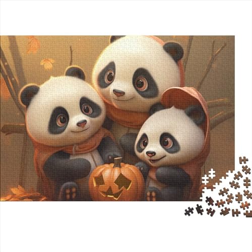 Panda Puzzle 300 Teile Legespiel Schwierigkeitsgrad Familienspaß Süßer Kleiner Panda Geistige Herausforderung Entspannung Durch Puzzeln Grips-Spiel 300pcs (40x28cm) von QAHSWIALN