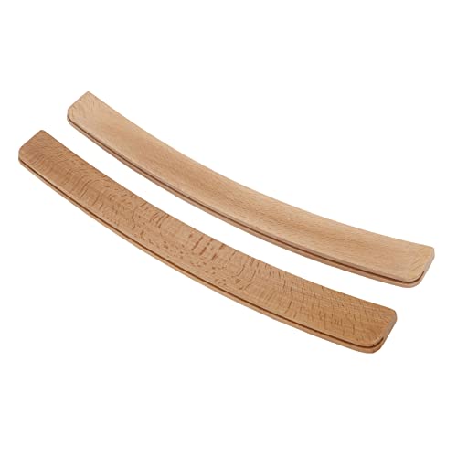 QANYEGN 2PCS gekrümmte Kartenhalter, Gebogene Spielkartenhalter Racks Tablett, Massivholzkrümmungsschale Rack Organizer für Bridge Canasta Strategy Card Spielen von QANYEGN