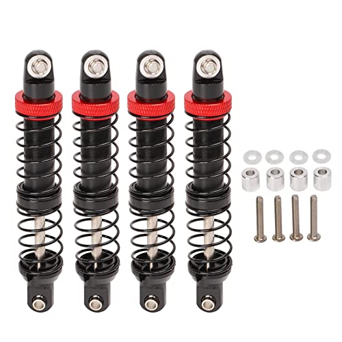 QANYEGN 4-teiliger RC-Stoßdämpfer, Einstellbarer Dämpfersatz, Einstellbarer RC-Autodämpfer aus Aluminiumlegierung mit Zwei Abschnitten und Zwei Federn für 1/10 RC-Crawler-Auto (90 mm) von QANYEGN