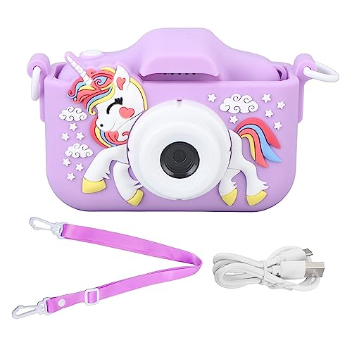 QANYEGN Digitale Videokamera für Kinder, Kinderkamera-Spielzeug, Digitale Video-Camcorder-Kamera für und Mädchen, Kleinkinder (Lila) von QANYEGN