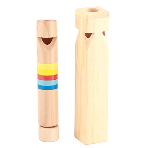 QANYEGN Holzzug Pfeife 4 -Ton, hölzerne Zugpfeifspielzeug, Holzrutsche 4 Töne Musikspielzeug für Zuhause, Klassenzimmer oder Outdoor -Aktivitäten von QANYEGN