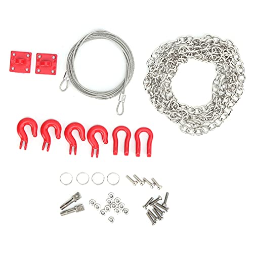 QANYEGN Metall-Anhängerhaken-Abschleppketten-Schäkelhalterung, RC-Car-Zugschnalle mit Kettenhaken, Anhängerkette-Metallmontageteile für RC-Modell QANYEGN Metall-Anhängerhaken-Abschleppketten-Schäkelhalterung, RC-Car-Zugschnalle mit Kettenhaken, Anhängerkette-Metallmontageteile für RC-Modell von QANYEGN