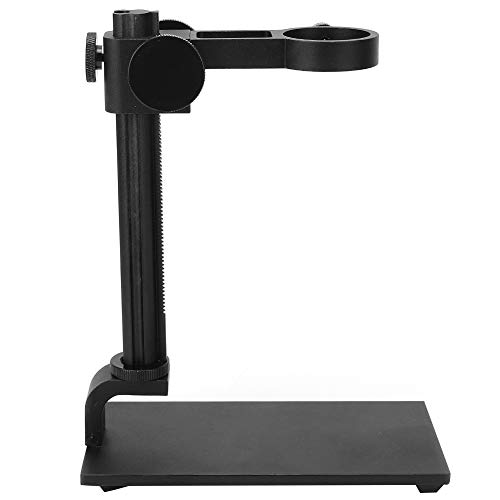 QANYEGN Microscope Stand Holder, Adjustable Aluminum Alloy Stand Bracket, Digital Electron Microscope Holder Accessory (Black) von QANYEGN