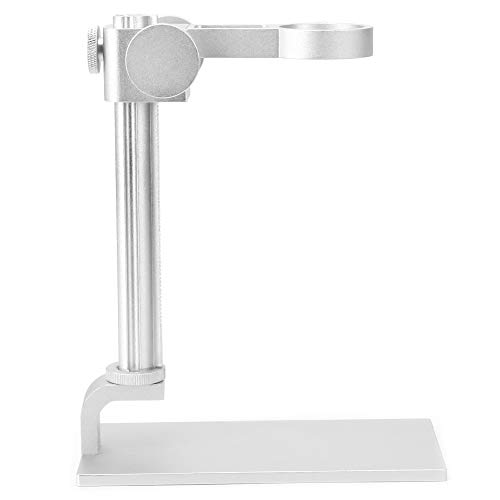 QANYEGN Microscope Stand Holder, Adjustable Aluminum Alloy Stand Bracket, Digital Electron Microscope Holder Accessory (White) von QANYEGN