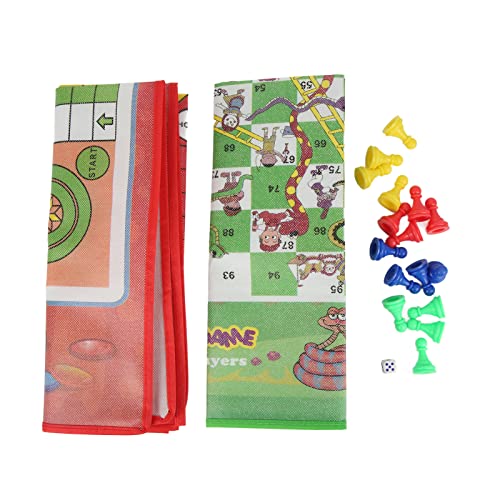 Qanyegn Flying Chess Ladder Brettspiel, Flugsch Chess -Schlangen und Leitern Set, 2 in 1 Schachbrettspiel Spielzeug für Kinder Erwachsene Unterhaltung von QANYEGN