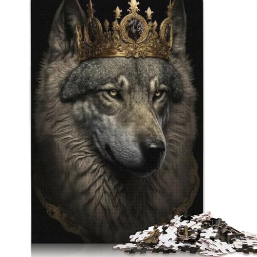 1000 Puzzleteile Wolf für Erwachsene, Heimdekoration, 1000 Teile (75 x 50 cm) von QASEYIPV