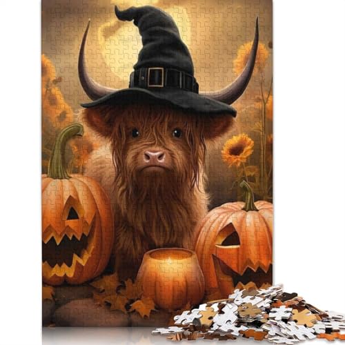 1000 Stück Halloween-Kürbis-Papierpuzzle für Erwachsene, pädagogisches Spiel, Herausforderungsspielzeug, 1000 Teile (38 x 26 cm) von QASEYIPV