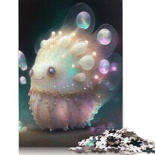 1000 Stück niedliche Monster für Erwachsene, schwieriges Holzpuzzle für Erwachsene, Weihnachtsgeschenke, 1000 Teile (75 x 50 cm) von QASEYIPV
