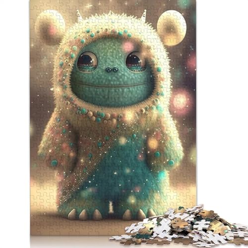 1000 Stück niedliche Monster für Erwachsene, schwieriges Holzpuzzle für Erwachsene, Weihnachtsgeschenke, 1000 Teile (75 x 50 cm) von QASEYIPV
