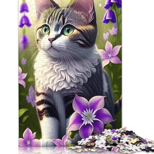1000 Teile (38 x 26 cm) Katzen- und Tier-Puzzles für Erwachsene, pädagogisches Spielzeug, Geschenke für Heiligabend, 1000 Teile von QASEYIPV