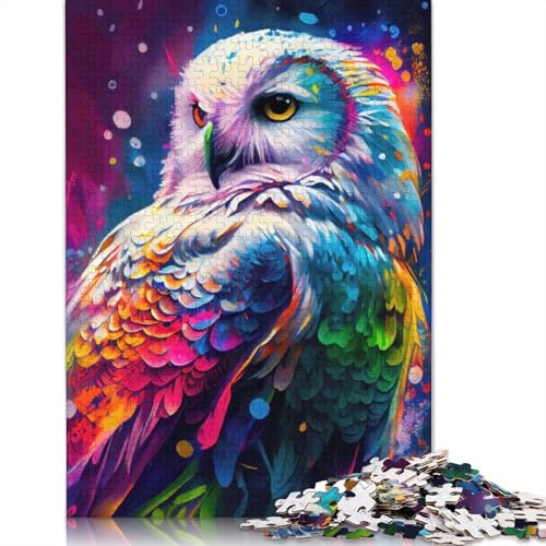 1000 Teile „Die geheimnisvolle Schneeeule“, Papierpuzzle für Erwachsene und Jugendliche ab 12 Jahren, 1000 Teile (75 x 50 cm) von QASEYIPV