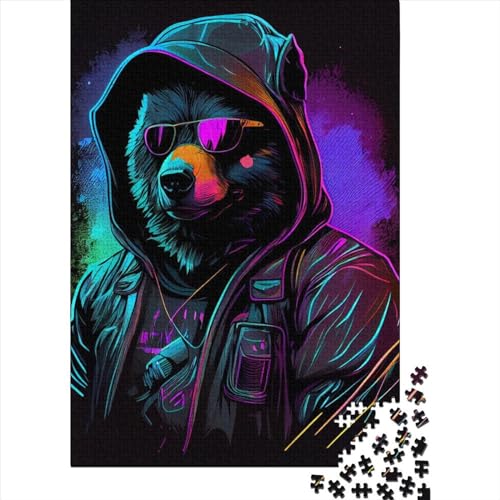 1000 Teile Bär Puzzle für Erwachsene und Jugendliche, Papierpuzzle, Lernspiel, Herausforderung, Spielzeug, Geburtstagsgeschenke, 1000 Teile (38 x 26 cm) von QASEYIPV