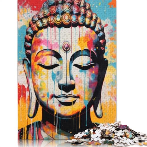1000 Teile Buddha Art Puzzle für Erwachsene, Halloween-Geschenk, Holzpuzzle für Erwachsene, 1000 Teile (75x50cm) von QASEYIPV