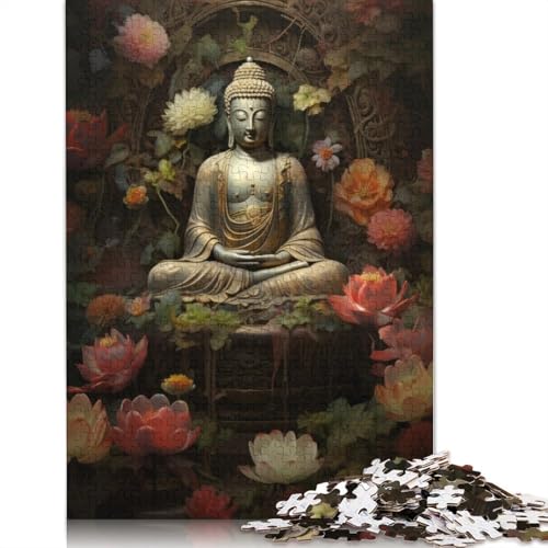 1000 Teile Buddha Art Puzzle für Erwachsene, Papier-Puzzle, Lernspiel für Erwachsene Teenager, 1000 Teile (38 x 26 cm) von QASEYIPV