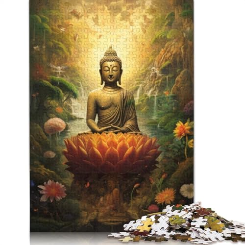 1000 Teile Buddha Art Puzzle für Erwachsene und Jugendliche, Lernspiele für Zuhause, DIY Spielzeug, Weihnachtsgeschenke, 1000 Teile (75x50cm) von QASEYIPV