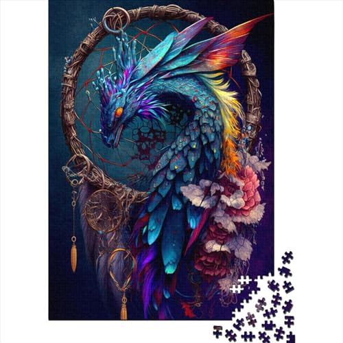 1000 Teile Buntes Drachen Puzzle für Erwachsene, Halloween-Geschenk, Papier-Puzzles für Erwachsene, Familienspaß und Spieleabend, 1000 Teile (38 x 26 cm) von QASEYIPV