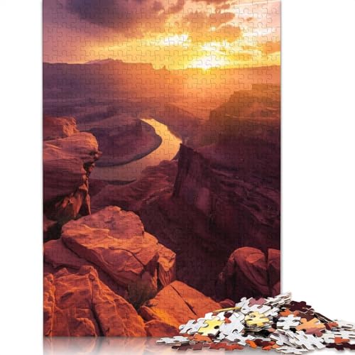 1000 Teile Canyon Glow at Sundown Puzzle Puzzle für Erwachsene Schwierigkeitsgrad Puzzle Lernspiel Spielzeug 1000 Stück (75x50cm) von QASEYIPV