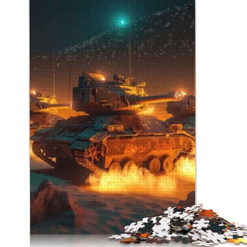 1000 Teile Cyberpunk Panzerschlacht Puzzles Schwierigkeitsgrad Puzzle Puzzle Lernspiele Spielzeug 1000 Stück (75x50cm) von QASEYIPV