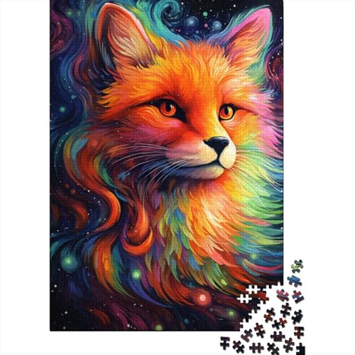 1000 Teile Fuchs Kunst Puzzle für Erwachsene, Intellektuelles Spiel, Kinderpuzzle, 1000 Teile (38x26cm) von QASEYIPV