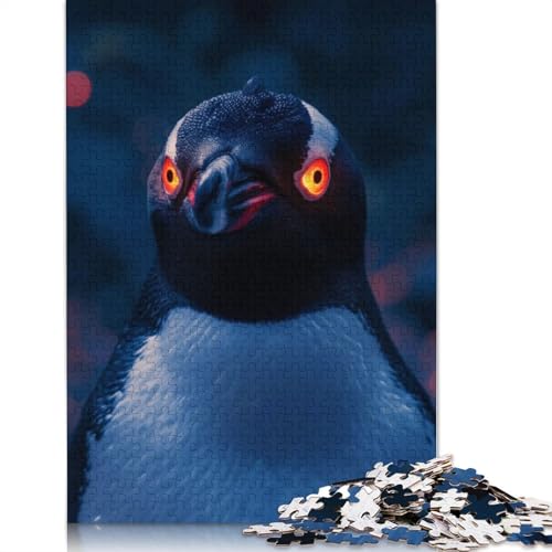 1000 Teile Gruseliger süßer Pinguin-Fantasie-Puzzle, Schwierigkeitsgrad für Erwachsene, Lernspielzeug, Spiele, 1000 Stück (75 x 50 cm) von QASEYIPV