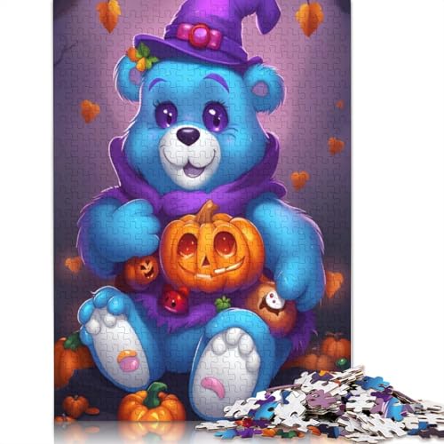 1000 Teile Halloween Puzzle Blauer Panda Erwachsene Halloween Geschenk Puzzle Puzzle Lernspiel Herausforderung Spielzeug 1000 Teile (75x50cm) von QASEYIPV