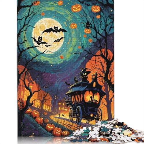 1000 Teile Halloween abstraktes Puzzle für Erwachsene und Jugendliche, Papierpuzzle, Weihnachtsgeschenke an Heiligabend, 1000 Teile (38x26cm) von QASEYIPV