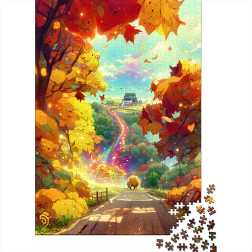 1000 Teile Holzpuzzle für Erwachsene, Morgenspaziergang, Weihnachtsgeschenke, 1000 Teile (75 x 50 cm) von QASEYIPV