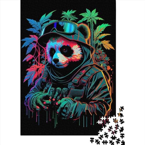 1000 Teile Holzpuzzle für Erwachsene, Neon-Panda-Motiv, Halloween-Puzzle, 1000 Teile, 75 x 50 cm 1000 Teile Holzpuzzle für Erwachsene, Neon-Panda-Motiv, Halloween-Puzzle, 1000 Teile, 75 x 50 cm von QASEYIPV